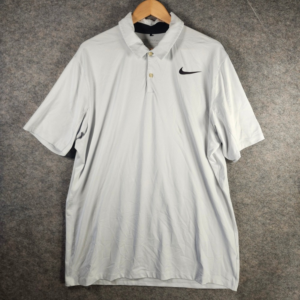 Nike Golf Dri-Fit Polo Shirt Men XL The Prestige PGA West Off White Short Sleeve
